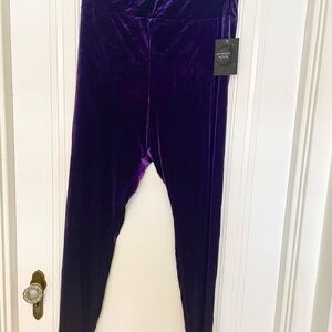 Velvet Leggings - Deep Purple